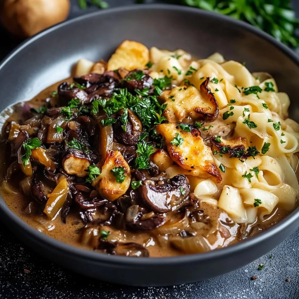 Herzhaftes Pilz-Maronen Ragout mit Ofenknödeln und Rotkraut