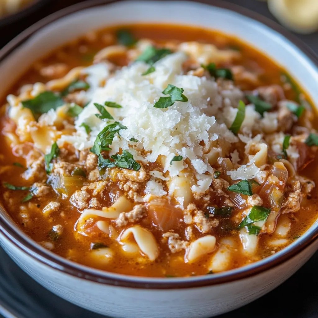 High Protein Lasagna Soup