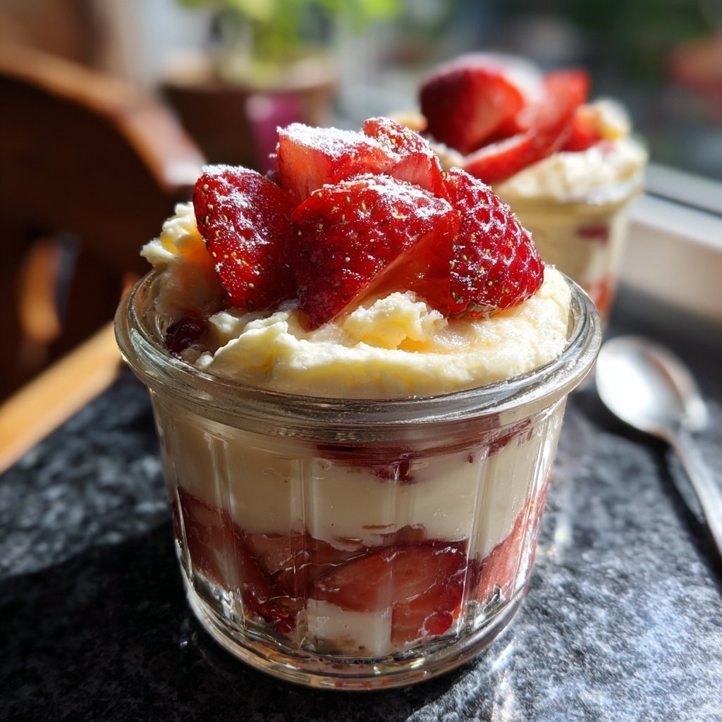 Erdbeer Mascarpone Dessert Im Glas