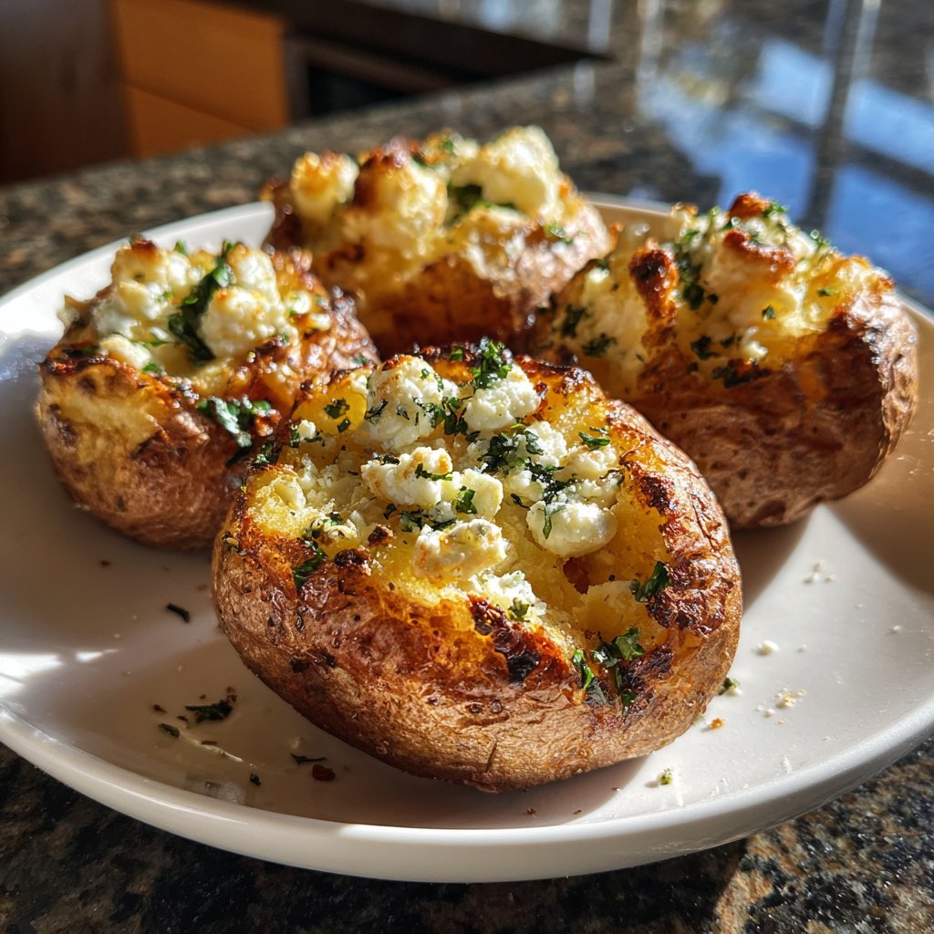 Gefüllte Süßkartoffeln mit Feta