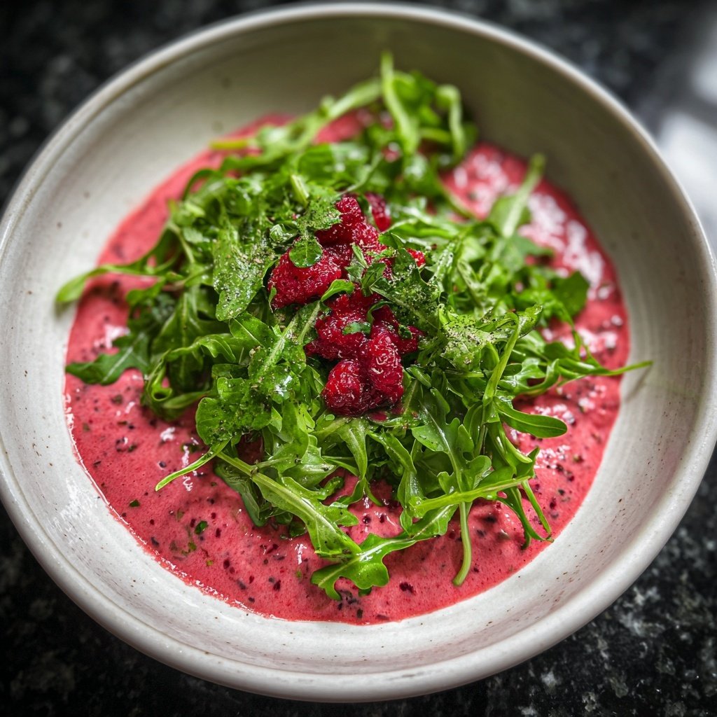 Rucolasalat mit Himbeerdressing