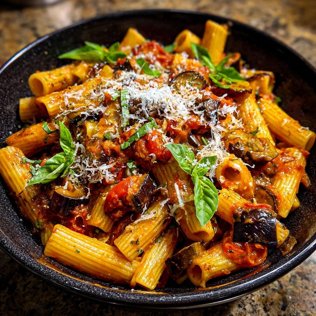 Internationale Küche Italienische Pasta alla Norma