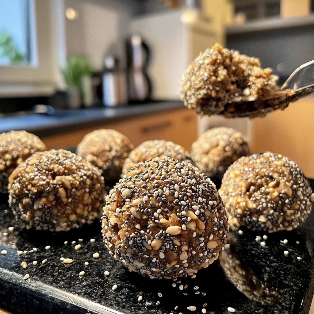 Protein Bällchen mit Chiasamen
