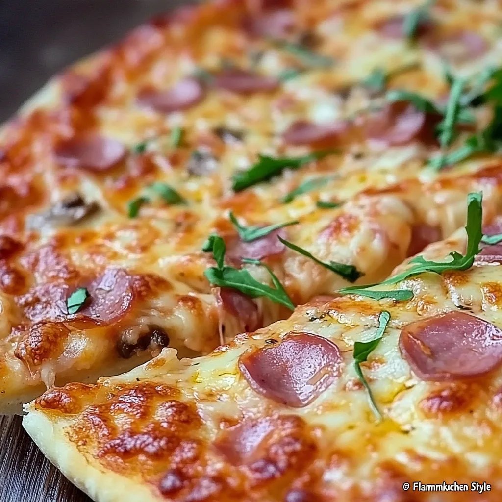 Schüttelpizza „Flammkuchen Style“