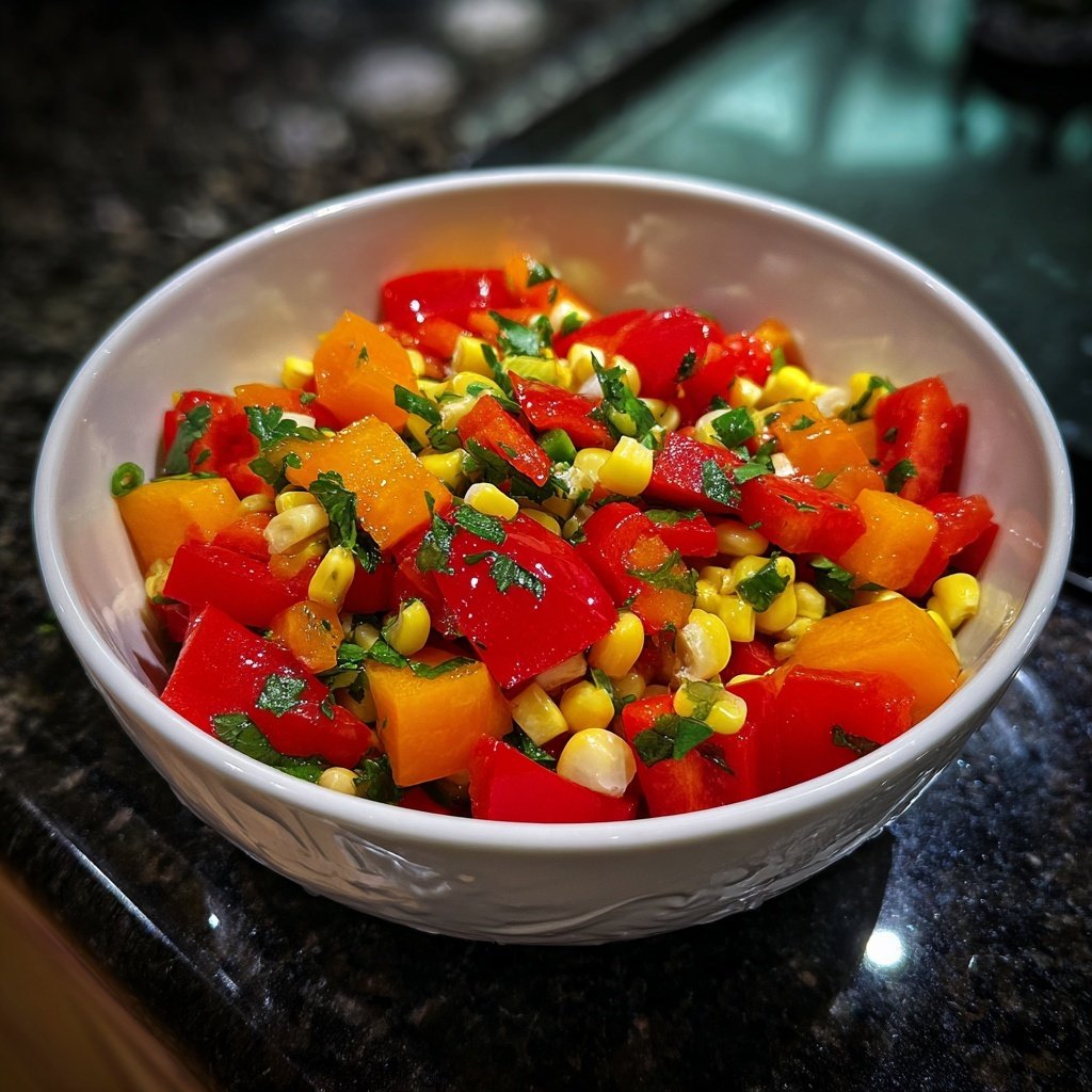 Salat Zum Grillen Mit Paprika Und Mais