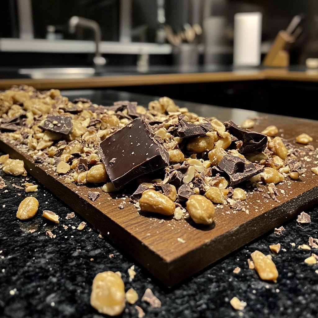 Zuckerfreie Schoko-Erdnussriegel