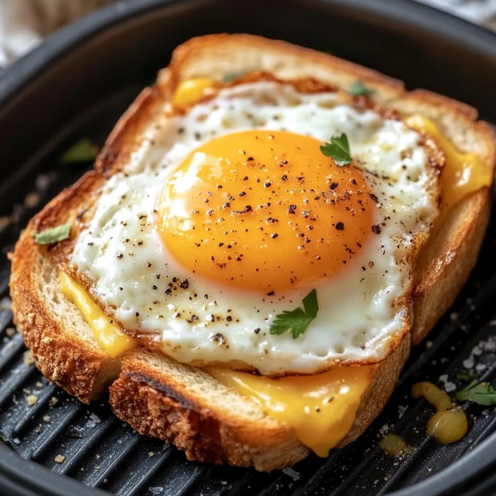Air Fryer Egg and Cheese Toast
