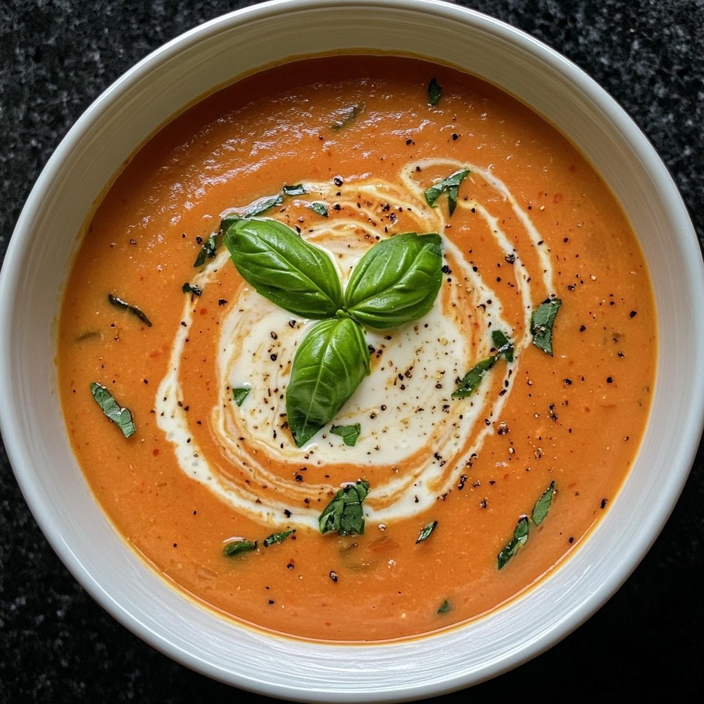 Tomatensuppe mit Sahne