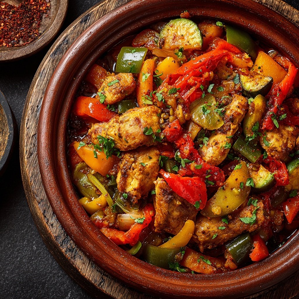 Internationale Küche Marokkanisches Hähnchen-Tagine