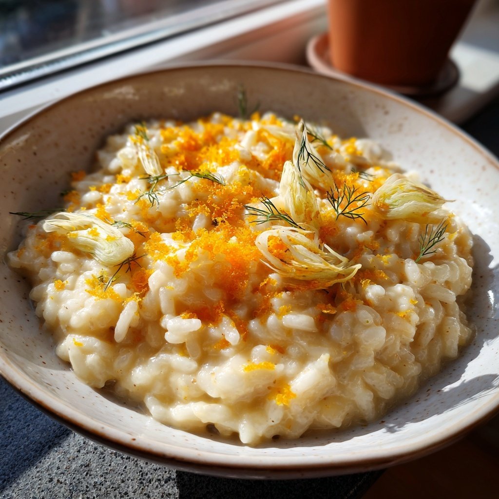 Risotto mit Fenchel und Orange