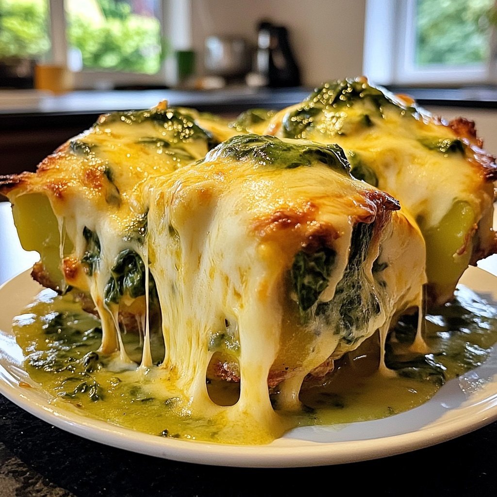 Kartoffelauflauf mit Spinat