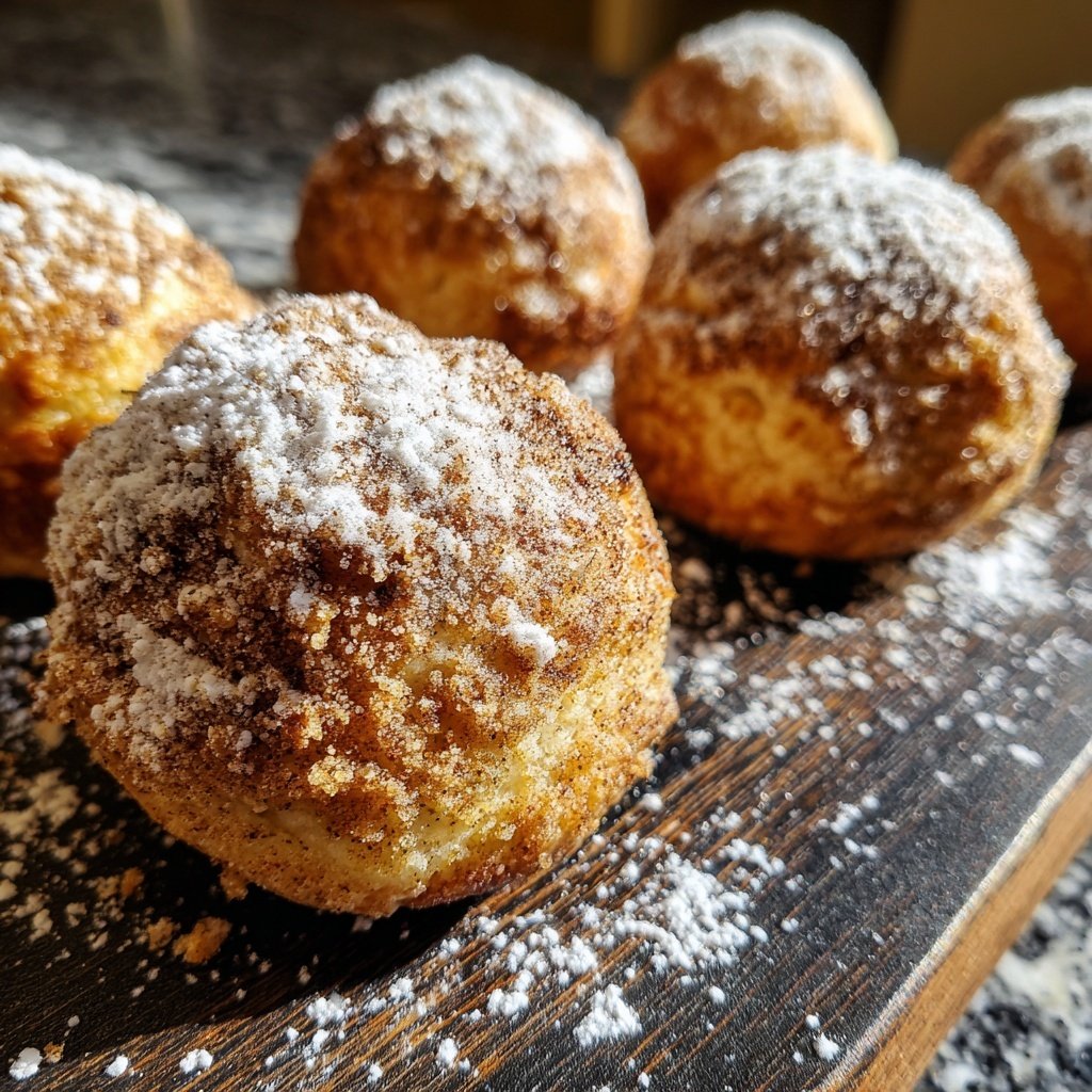 Quarkbällchen mit Zimt und Vanille