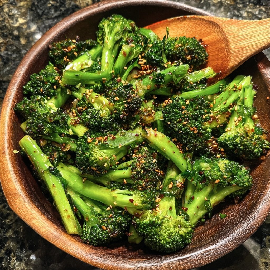 Brokkoli Pfanne Mit Sesam Öl