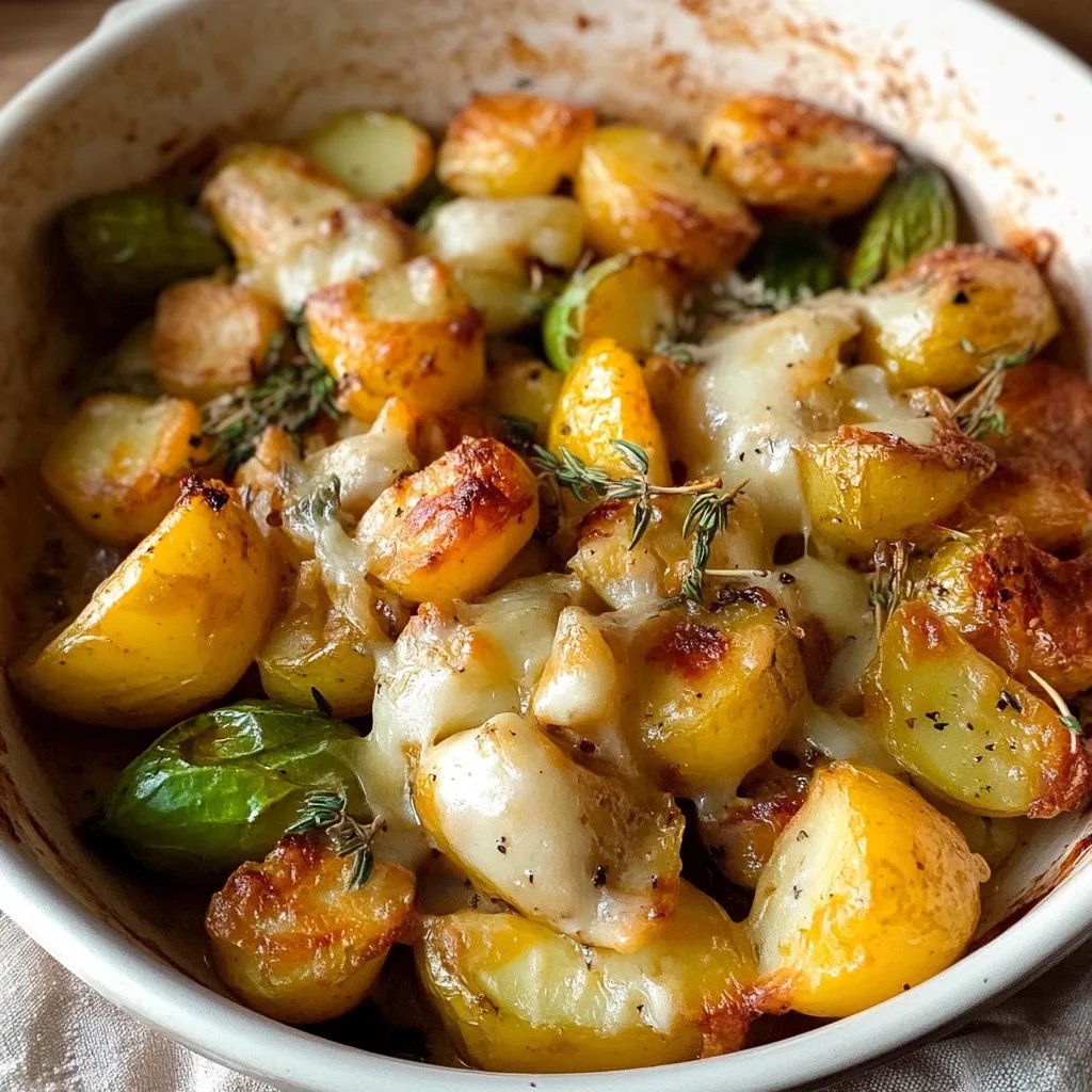 Herbstliches Rosenkohl Kartoffel Blech