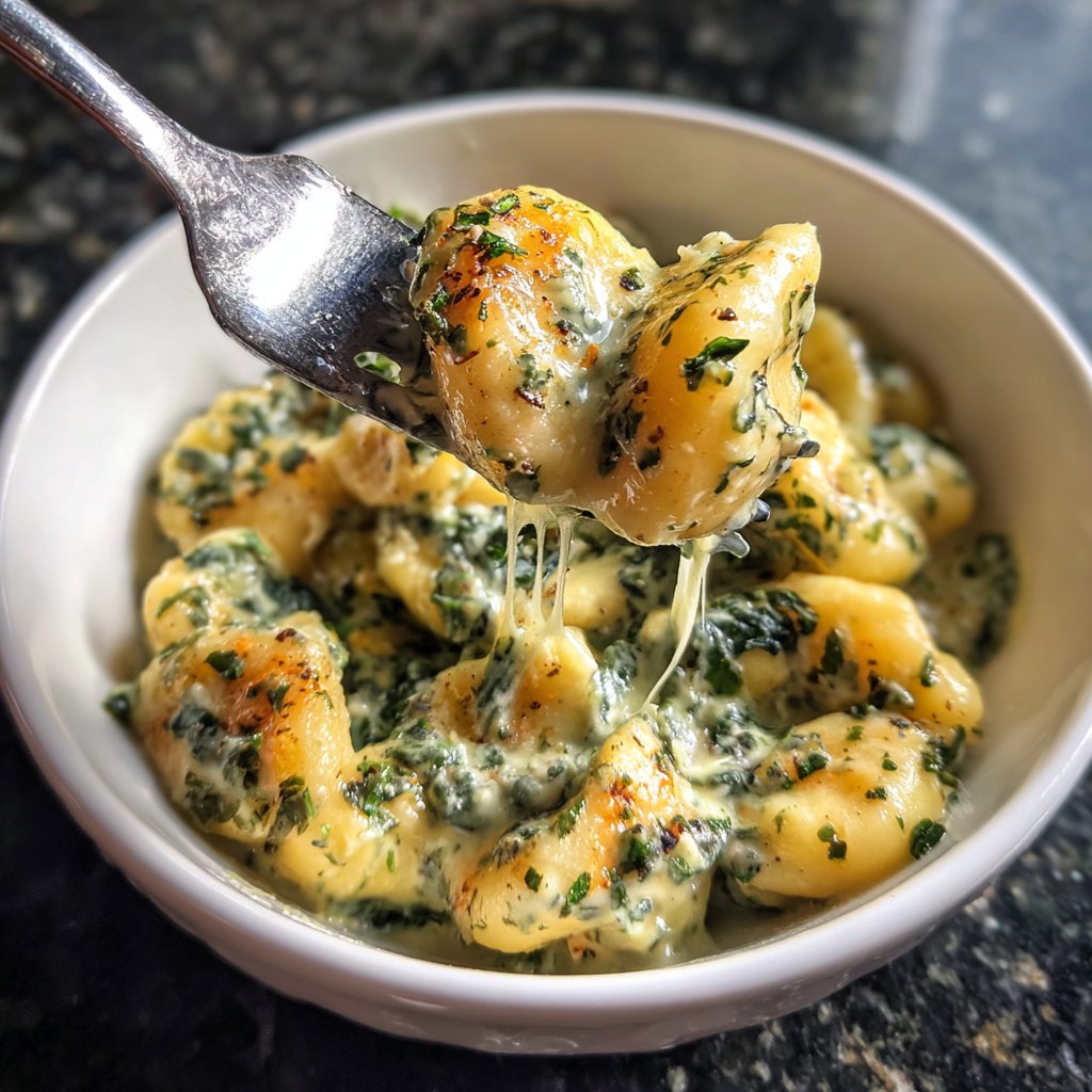 Gnocchi mit Spinat und Zitronensahne