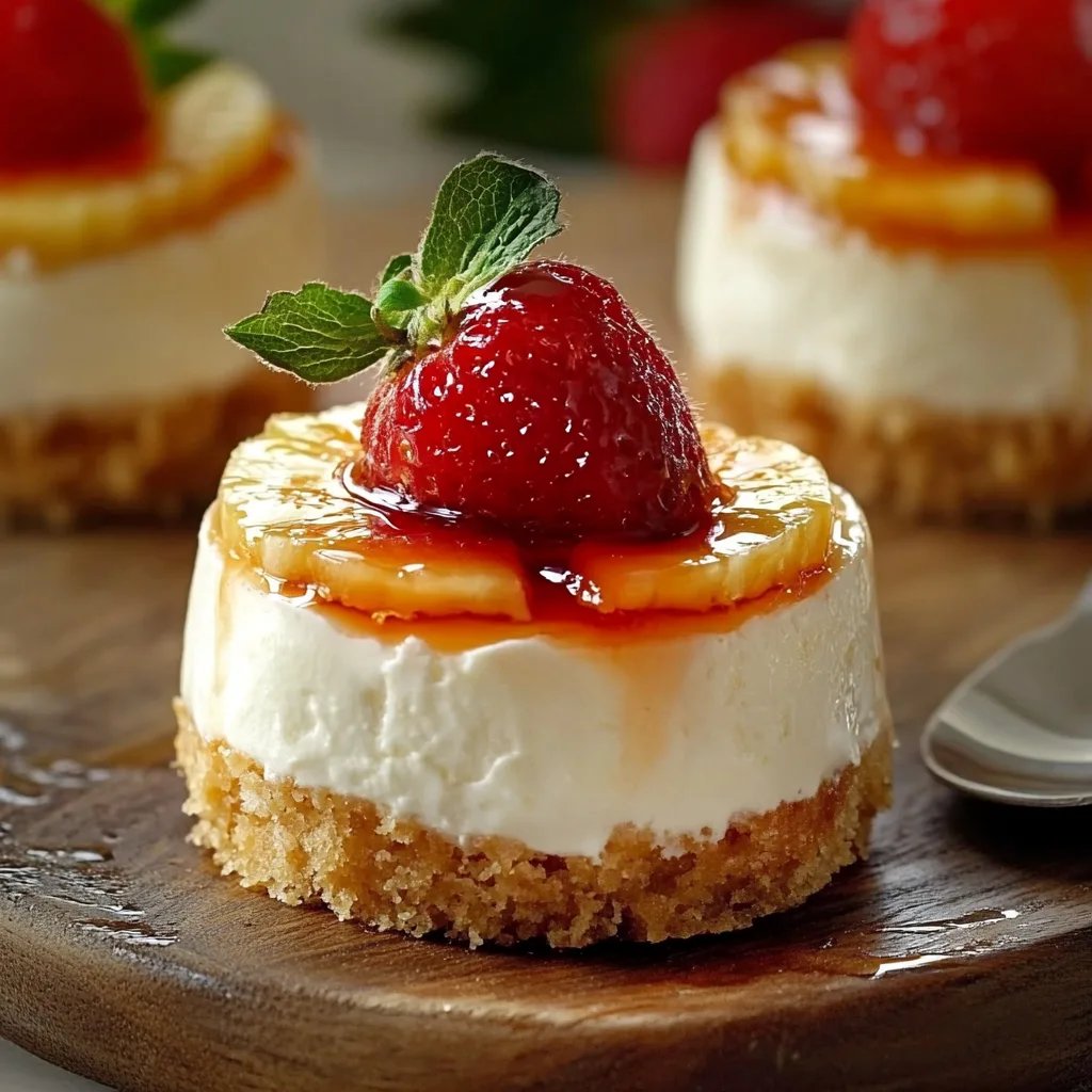 Individual Pineapple Cheesecakes Bliss