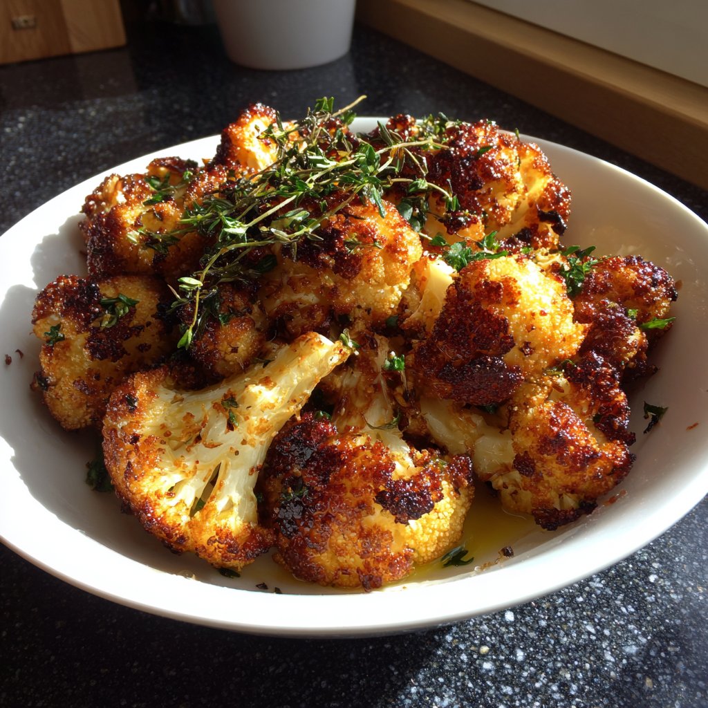 Blumenkohl mit Thymian und Öl