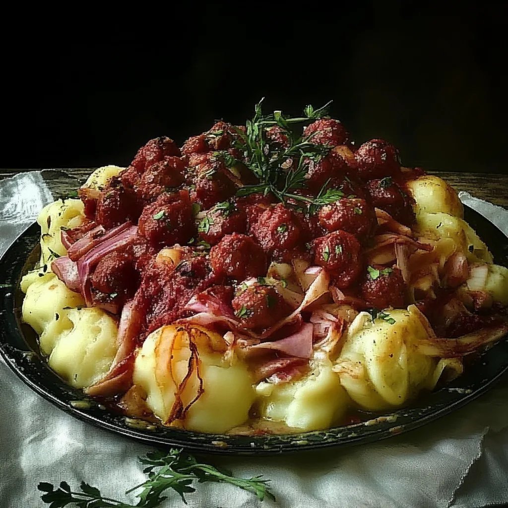 Rosenkohlauflauf mit Hackfleisch und Kartoffeln